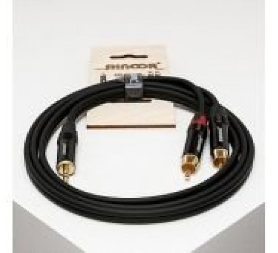 Shnoor MJ2RCA-1,5m Y-кабель миниджек - 2 RCA с литым копусом и позолоченными контактами, 1,5м
