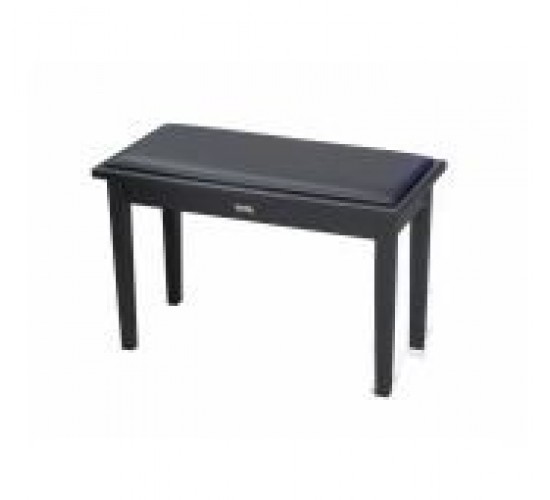 Tempo Turris 129/MB банкетка деревянная double seat, кожзам, цвет: чёрный матовый, нотное отделение