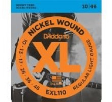 D'Addario EXL110 XL NICKEL WOUND Струны для электрогитары Regular Light 10-46