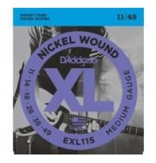 D'Addario EXL115 XL NICKEL WOUND Струны для электрогитары Blues/Jazz Rock 11-49