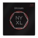 D'Addario NYXL1052 Комплект струн для электрогитары, никелированные, L. Top/Heavy Bottom, 10-52