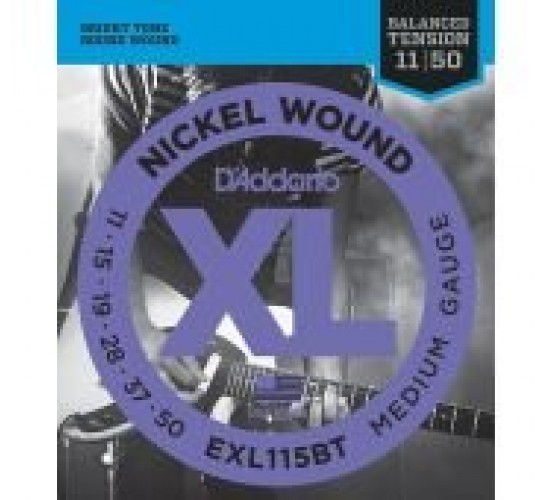 D'Addario EXL115BT Nickel Wound Комплект струн для электрогитары, Medium, 11-50