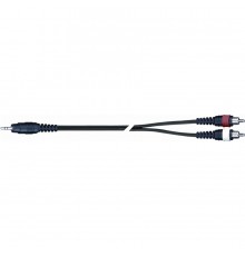 QUIK LOK AD40-3K компонентный кабель, 3 метра, разъёмы Stereo Mini Jack Male - 2 RCA