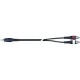 QUIK LOK AD40-3K компонентный кабель, 3 метра, разъёмы Stereo Mini Jack Male - 2 RCA