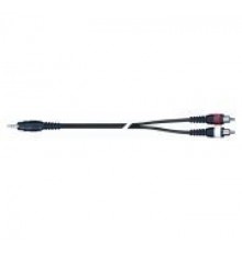 QUIK LOK AD40-3K компонентный кабель, 3 метра, разъёмы Stereo Mini Jack Male - 2 RCA