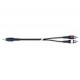 QUIK LOK AD40-3K компонентный кабель, 3 метра, разъёмы Stereo Mini Jack Male - 2 RCA
