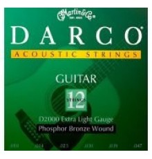 Darco D2000 струны для 12-стр. акустической гитары Extra Light