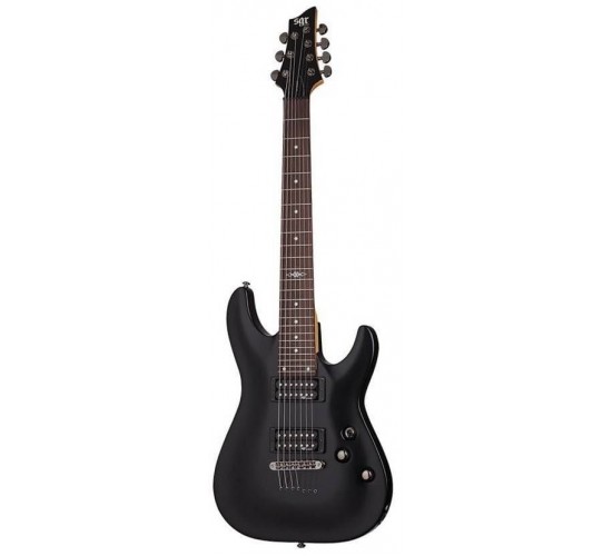 Schecter SGR C-7 MSBK электрогитара, цвет Midnight Satin Black (матовый черный)