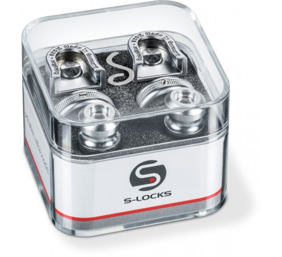 Schaller 14010301 Security Lock Крепление для ремня с блокировкой, для гитары матовый хром