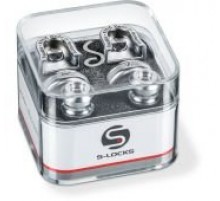 Schaller 14010301 Security Lock Крепление для ремня с блокировкой, для гитары матовый хром