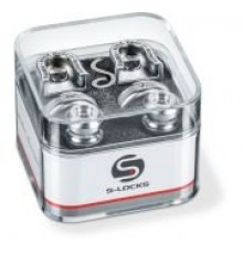 Schaller 14010301 Security Lock Крепление для ремня с блокировкой, для гитары матовый хром