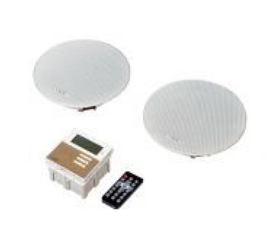 LAudio LAMX210S Комплект из 2 потолочных громкоговорителей и настенного усилителя