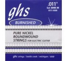 GHS BNR-M струны для электрогитары, серия Burnished Nickel, 11-50