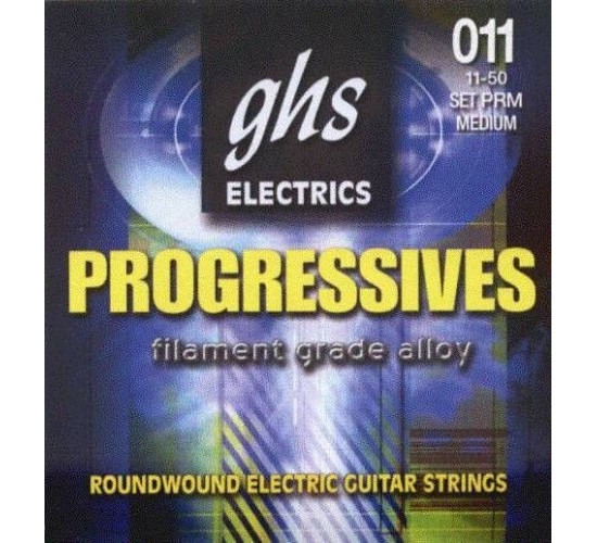 GHS PRM Medium струны для электрогитары, серия Progressives, 11-50
