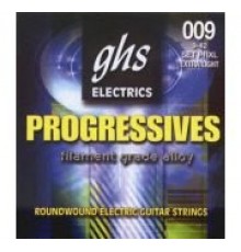 GHS PRXL Extra Light Струны для электрогитары, серия Progressives, 9-42