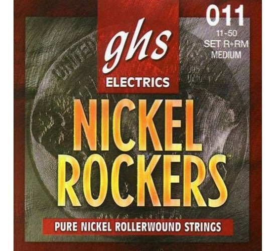 GHS R+RM Medium струны для электрогитары, серия Nickel Rockers, 11-50