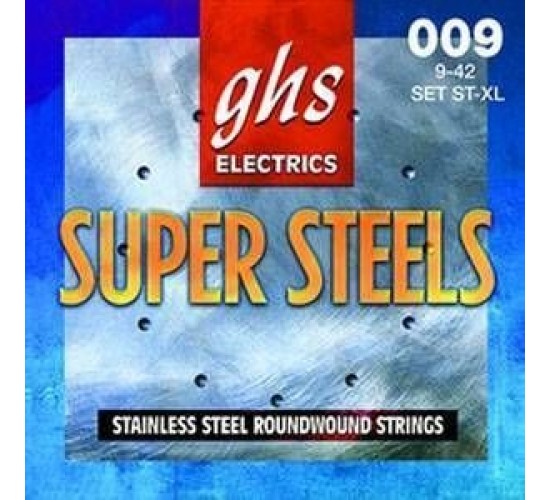 GHS ST-XL Extra Light струны для электрогитары, серия Super Steels, 9-42