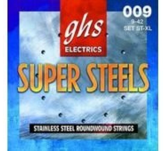 GHS ST-XL Extra Light струны для электрогитары, серия Super Steels, 9-42