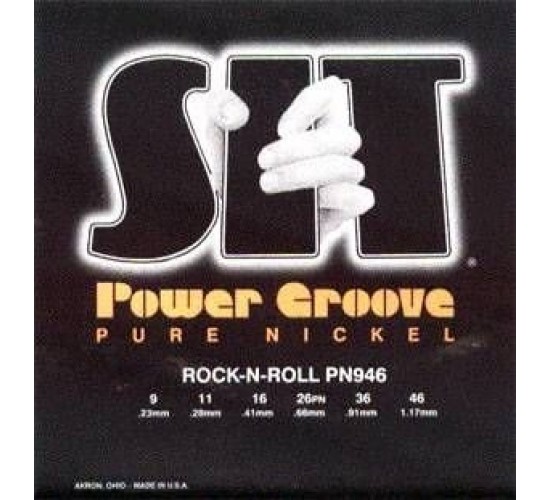 SIT PN946 Rock and Roll струны для электрогитары, серия Power Groove Pure Nickel, 9-46