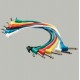 Rockcable RCL30011 D5 кабель 15 см джек-джек, угловой. Комплект 6 штук, разноцветные
