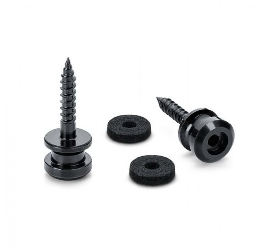 Schaller 24030400 S-Lock M Крепление ремня, черный хром, 2 шт