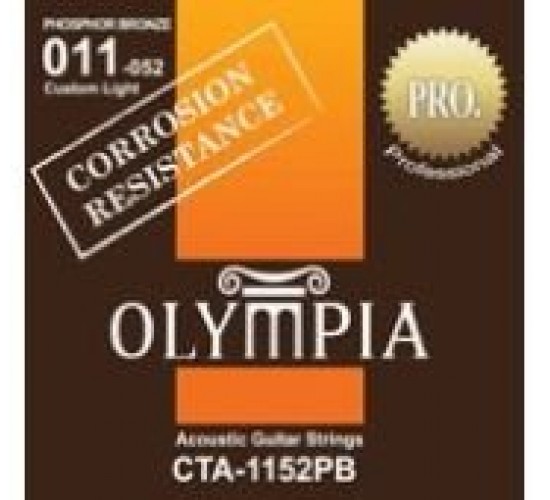 Olympia CTA1152PB струны для акустической гитары с устойчивостью к коррозии фосфорная бронза (11-52)