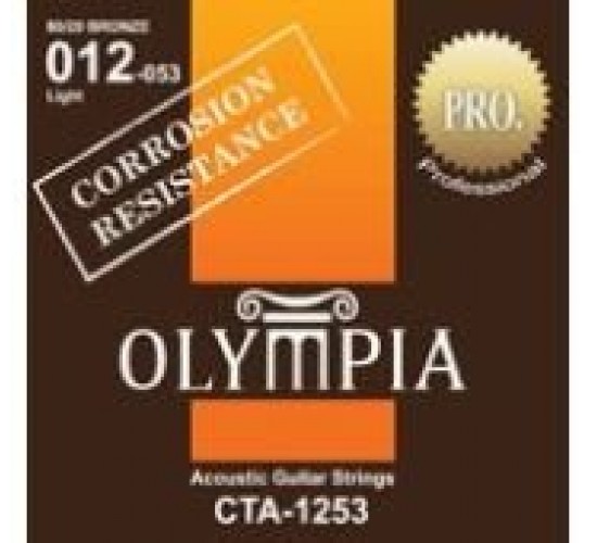 Olympia CTA1253 струны для акустической гитары с устойчивостью к коррозии, 80/20 бронза, (12 - 53)