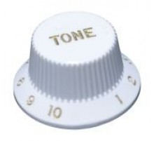 Ручка потенциометра Strat Style, TONE, белая, метрический размер