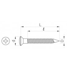 Partsland WO3.0*25-BK саморез, черный