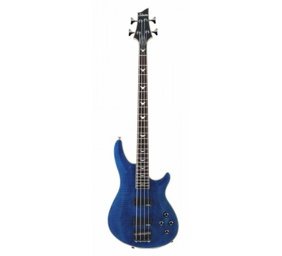 Schecter Omen Extreme-4 TOB бас-гитара, цвет прозрачный синий