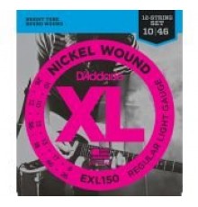 D'Addario EXL150 Nickel Wound комплект струн для 12-струнной электрогитары, Regular Light, 10-46
