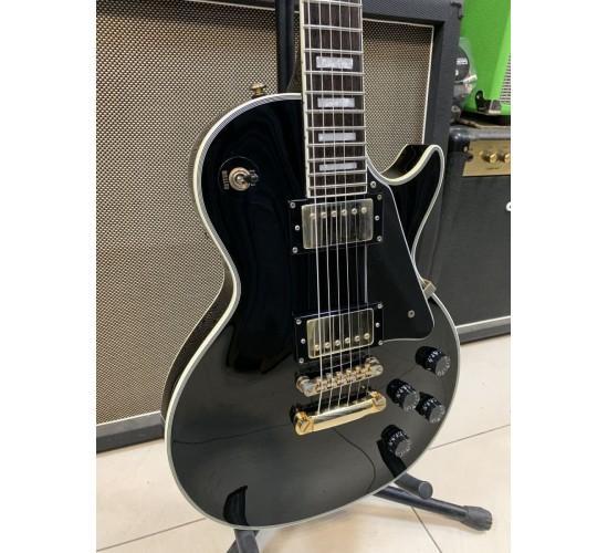 Grass Roots G-LP-60C Les Paul custom электрогитара, черная USED
