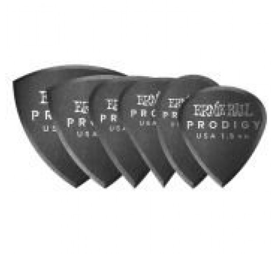 Ernie Ball P09342 Prodigy набор медиаторов, 1,5мм, черные (6шт)