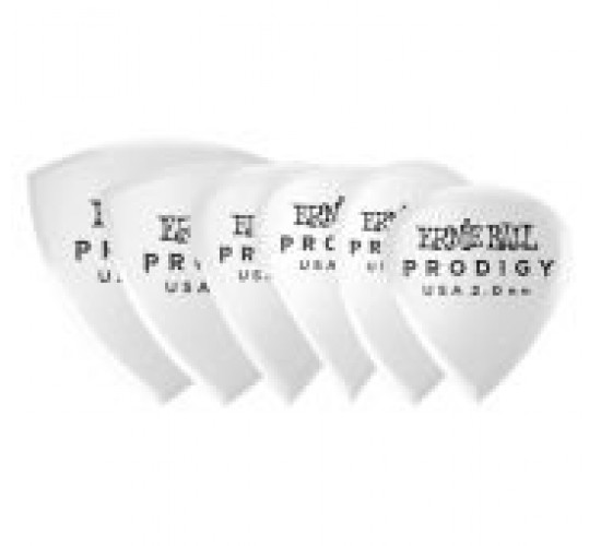 Ernie Ball P09343 Prodigy Набор медиаторов, 2мм, белые (6 шт)