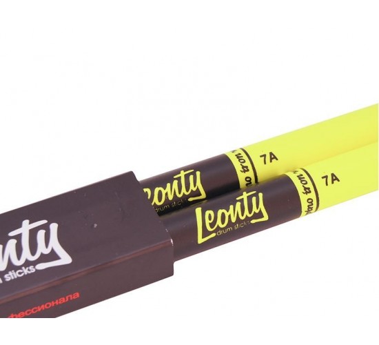 Leonty LFL7A Fluorescent Lemon 7А Барабанные палочки, граб, деревянный наконечник