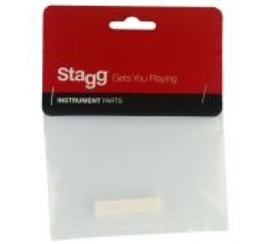 Stagg SP-NTWS-BONEB верхний порожек для акустической гитары, без прорезей, кость