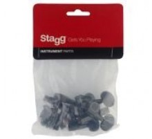Stagg SP-MHWS-BKBB колки для ак. или электрогитары, серия die cast, 3+3, цвет черный