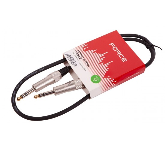 Force FLC-101/1 аудио шнур JACK 1/4« стерео (M)-JACK 1/4» стерео (M), 1 метр