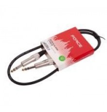 Force FLC-101/1 аудио шнур JACK 1/4« стерео (M)-JACK 1/4» стерео (M), 1 метр