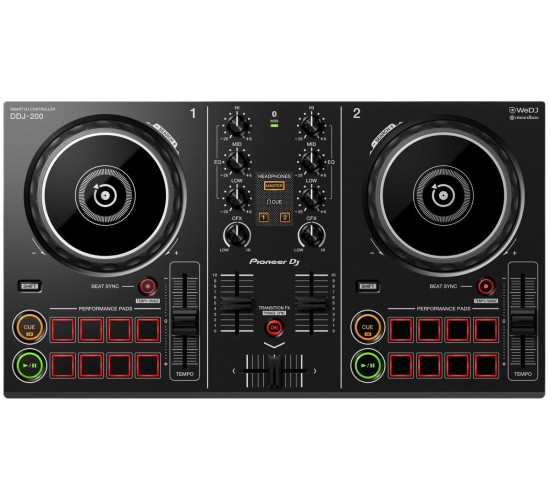 Pioneer DDJ-200 двухканальный контроллер для rekordbox dj, WeDJ, djay, edjing Mix
