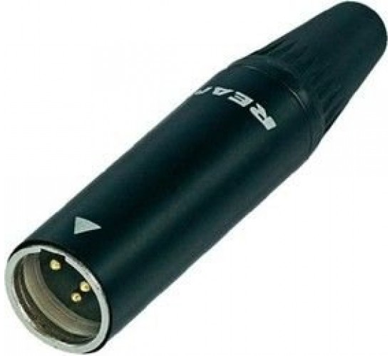 Rean RT3MC-B кабельный разъем miniXLR, 3-х контактный , черный металлический корпус