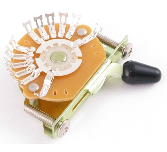 Partsland UST510P 5-ти поз переключатель, 12 контаков, дюйм, черный колпачок strat
