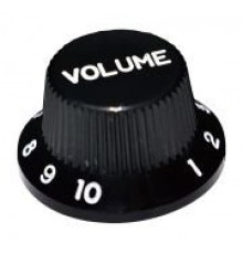 Hosco KB-240V ручка потенциометра Strat Style, VOLUME, черная, метрический размер