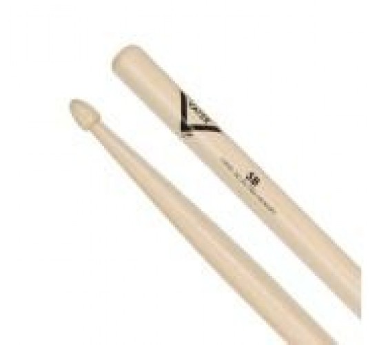 Vater VH5BW American Hickory 5B барабанные палочки, орех, деревянная головка