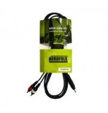 NordFolk NYC028 1.5M кабель Minijack stereo - 2 x RCA, литые разъемы,