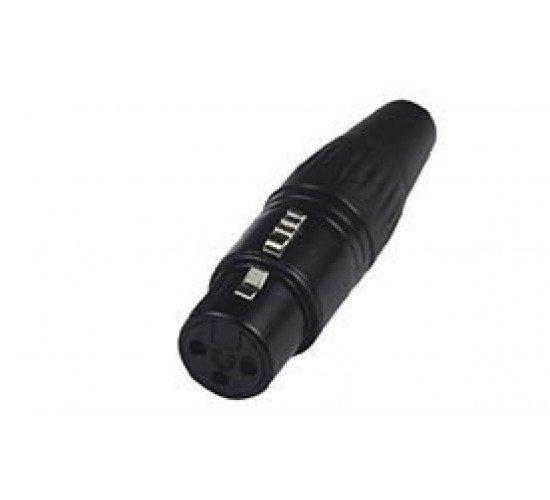 NordFolk NCX5003 кабельный разъем XLR female, черный, пластиковая крышка