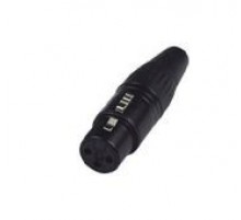 NordFolk NCX5003 кабельный разъем XLR female, черный, пластиковая крышка