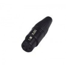 NordFolk NCX5003 кабельный разъем XLR female, черный, пластиковая крышка