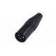 NordFolk NCX5004 кабельный разъем XLR male, черный, пластиковая крышка