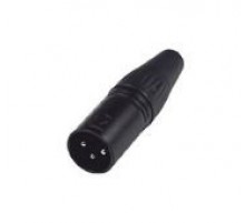 NordFolk NCX5004 кабельный разъем XLR male, черный, пластиковая крышка